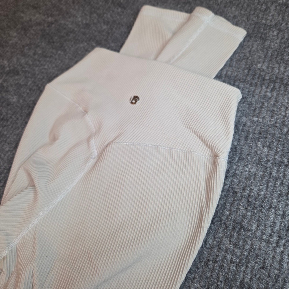 Buffbunny Collection Ribbed High Waisted Leggings Beige Small Activewear Yoga